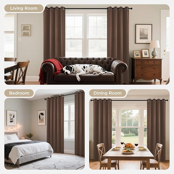Joydeco Blackout Curtains 95 Inch Length 2 Panels Set, Thermal Insulated Long - Image 8