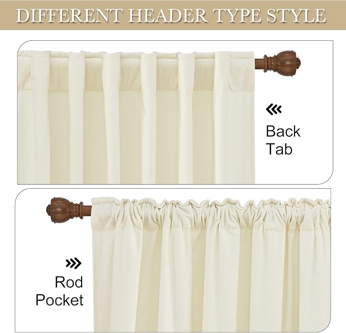 RYB HOME Velvet Curtains 90 inches Long - Image 3