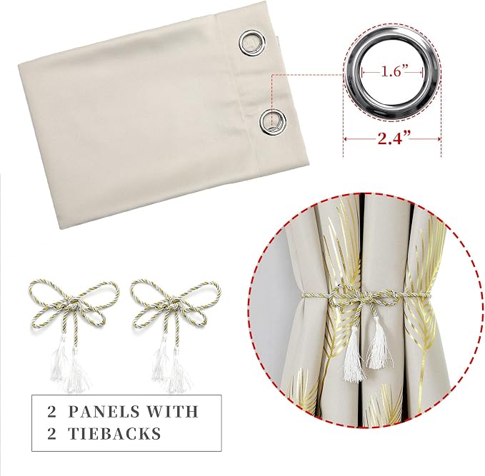 Blackout Curtains 2 Panels Set - Image 4