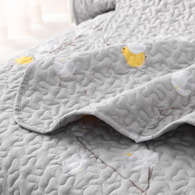 DURLENGEN Quilt Set Queen Size 3Pcs, Soft Microfiber Lightweight Bedspread - Image 5