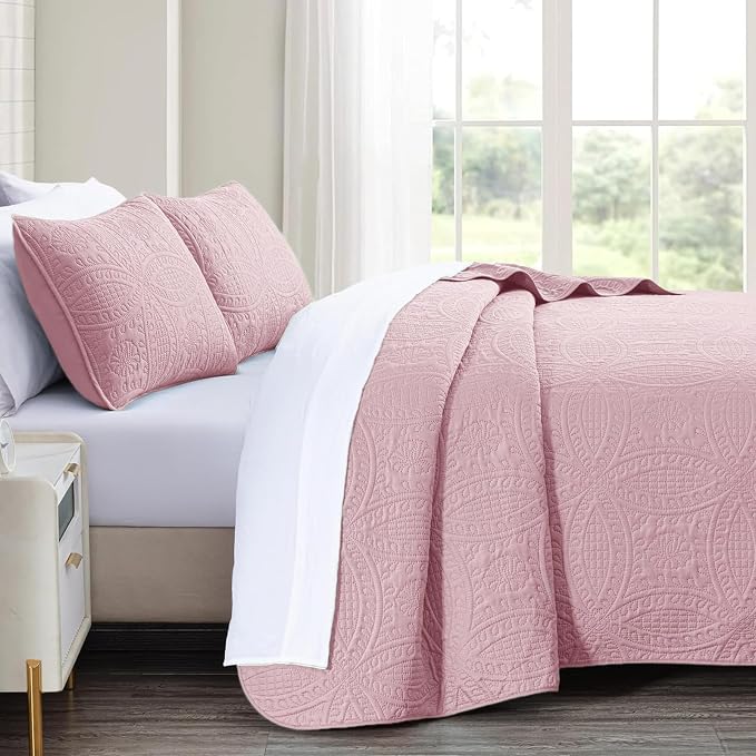 akkialla Full/Queen Quilt Set, Soft Microfiber Coverlet - Image 4