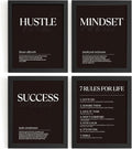 DSHFG Black Motivational Office Pictures Wall Decor Prints Set of 4, 8x10 by Unknown