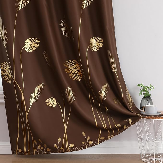 Brown Blackout Curtains for Living Room 90 Inch Length 2 Panels Set, Room - Image 7