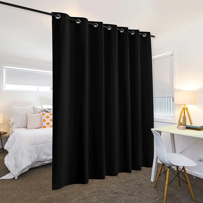 RYB HOME Extra Wide Curtains for Bedroom Closet Office Living Room Divider | - Image 3