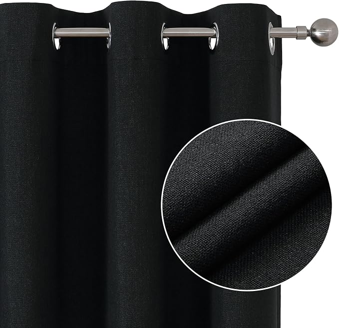 Joydeco Blackout Curtains 120 Inches Long 2 Panels Burg, Room Darkening Curtains - Image 2