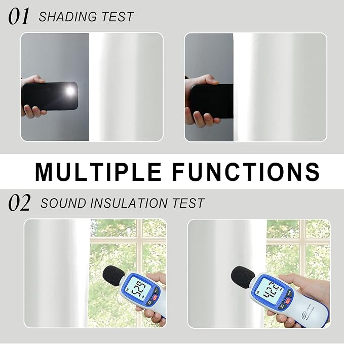 XWZO Full Shading Blackout Curtains 54 Inches Length - Image 4