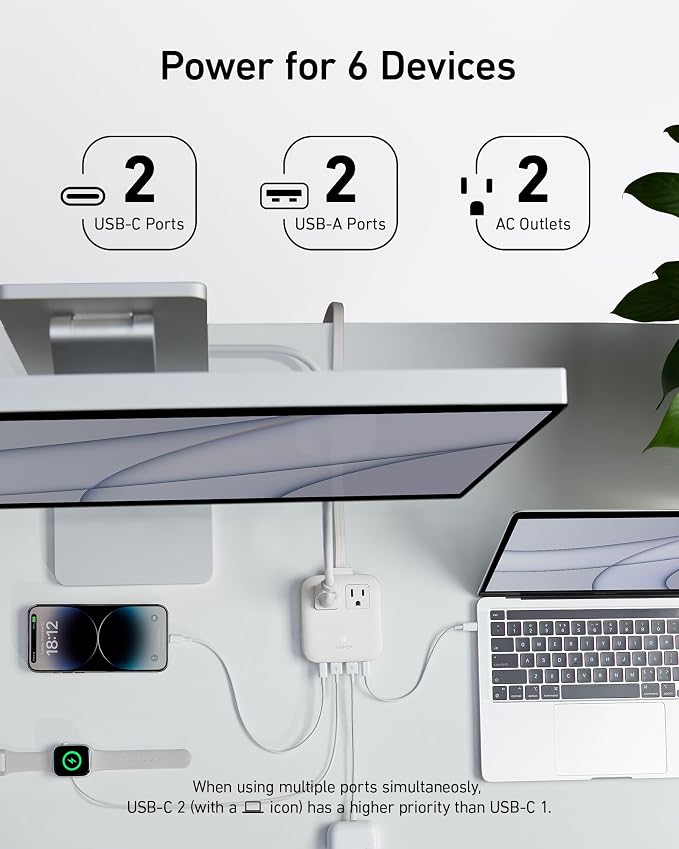Anker Travel Power Strip, Anker Nano 67W Max 6-in-1 USB C Charger, 2 USB C | 2 - Image 4