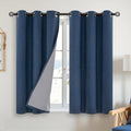YoungsTex Navy Linen Blackout Curtains 48 Inches Long by YoungsTex