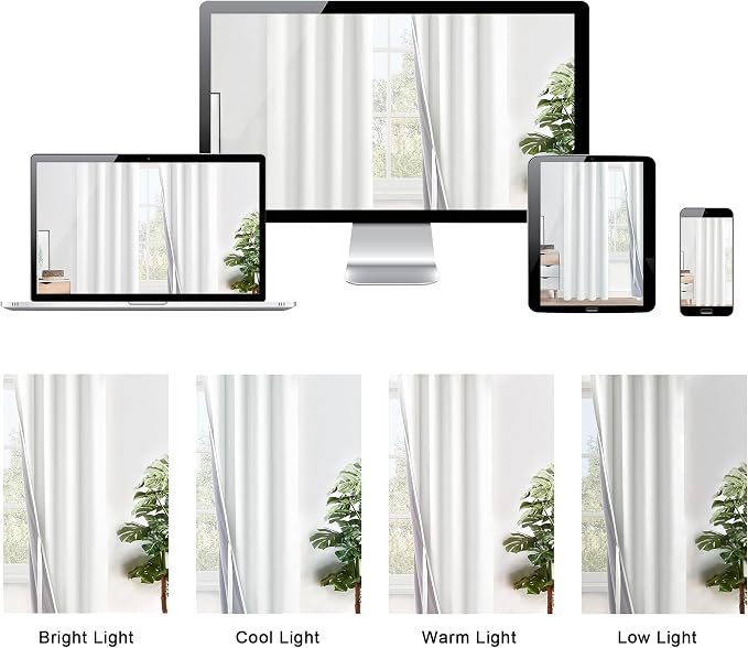 XWZO 100% Blackout Window Curtains 84 Inches Long- Thermal Insulated Black - Image 8