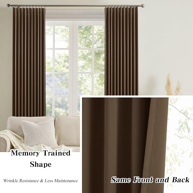 Summer Heat Blackout Curtains 72 Inches Long 6 Ft Length, Thermal Insulated - Image 6