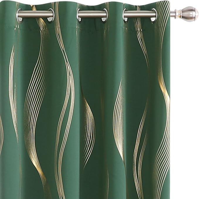 Deconovo Curtains for Living Room, Pattern Blackout Curtains 84 Inches Long | by Unknown