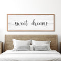 Sweet Dreams Wall Decor Above Bed 41.3''×15'' Large Farmhouse Wall Decor by Rutiyoka