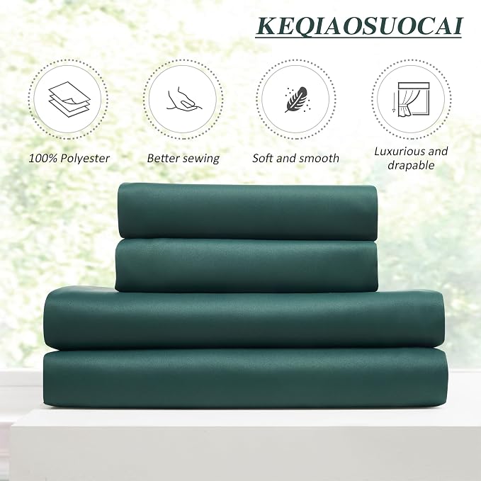 Dark Hunter Green Window Draperies 120 Inches Long 10 Feet Tall, Pinch Pleat - Image 5