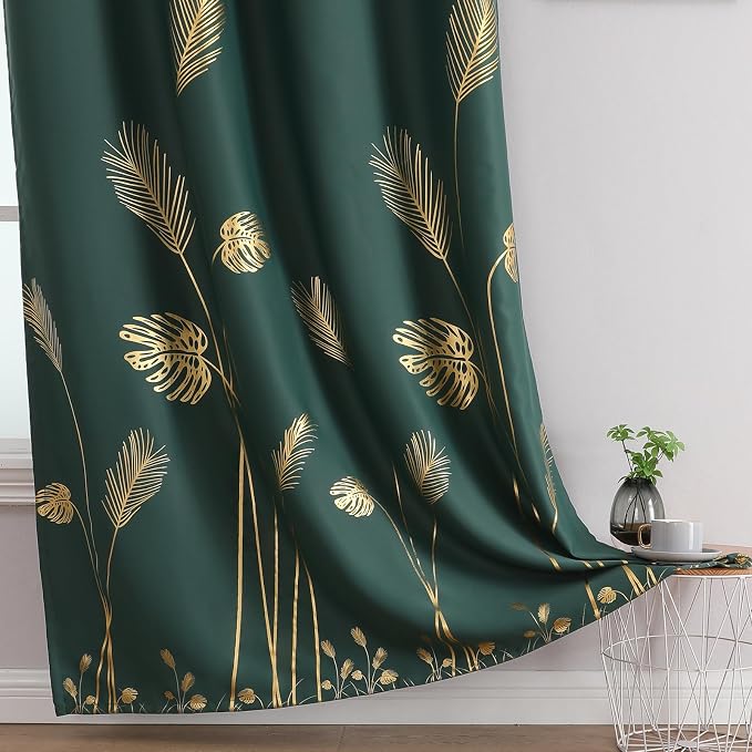 Green Blackout Curtains for Living Room 84 Inch Length 2 Panels Set, Room - Image 7