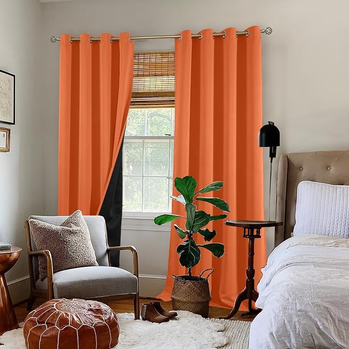 BGment Thermal Insulated 100% Blackout Curtains 90 Inch Length 2 Panels - Image 2