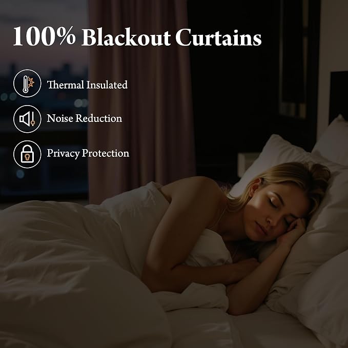 RYB HOME Pink Blackout Pinch Pleated Linen Curtains, 100% Blackout Thermal - Image 5