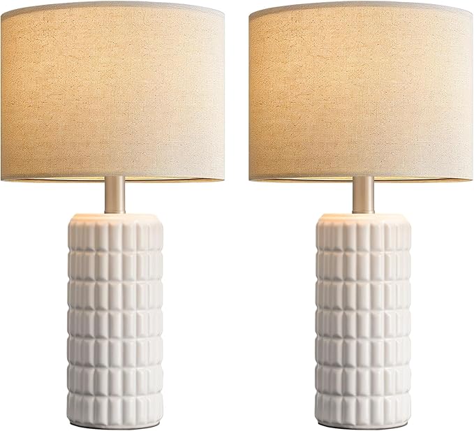 Seealle 23" Modern Ceramic Table Lamps Set of 2, Lamps - Image 8