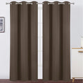 Chocolate Brown Thermal Blackout Curtains/42 x 95 Inch/Set of 2 Panels Room by Lemomo