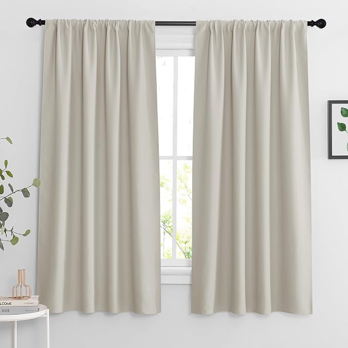 RYB HOME Curtains for Bedroom Living Room Nursery Office 63 inches Long | Room by RYBHOME