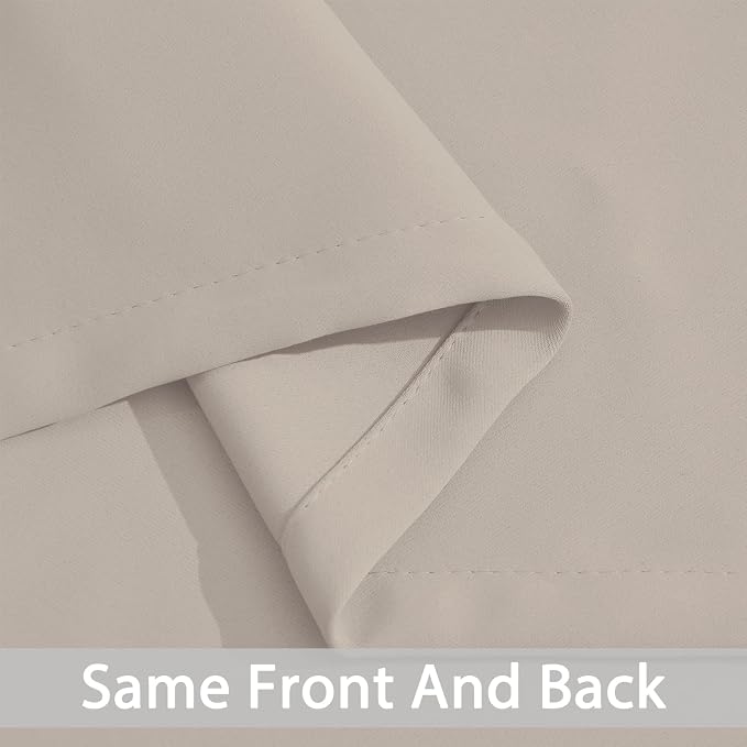 Yakamok Blackout Curtains 38x90 inch Natural Thermal Drapes-Bedroom | 2 panels - Image 5