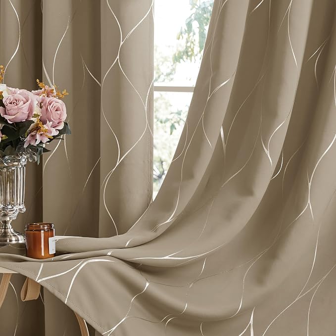 Deconovo Curtains for Living Room, Pattern Blackout Curtains 72 Inches Long | - Image 7