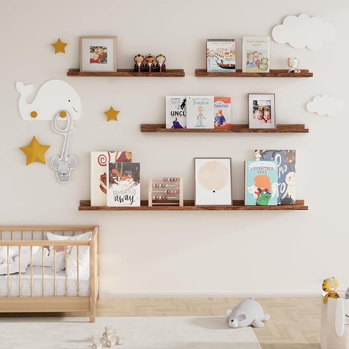 Fun Memories Picture Ledge Shelf, 32 Inch Floating Shelves Set of 2, Large - Image 7