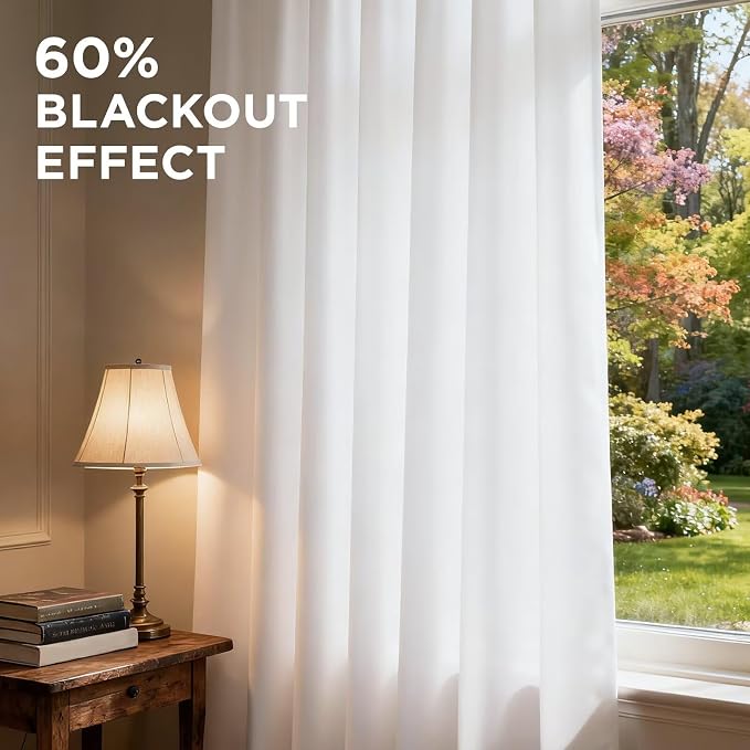 Joydeco Curtains 108 Inches Long 2 Panels Set, Thermal Insulated Long Curtains& - Image 3
