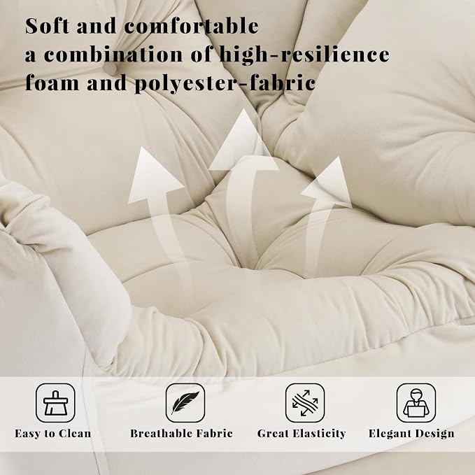 Lazy Chair with Ottoman, Comfy Reading Chair, Lounge Chair - Image 4
