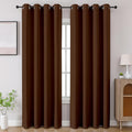 CUCRAF Brown Blackout Curtains 108 inch Length 2 Panels Set, Room Darkening by CUCRAF