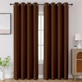 CUCRAF Brown Blackout Curtains 84 inch Length 2 Panels Set, Room Darkening by CUCRAF