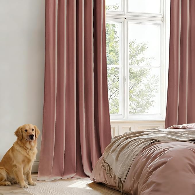 Blackout Velvet Curtains 84 Inches - Image 6