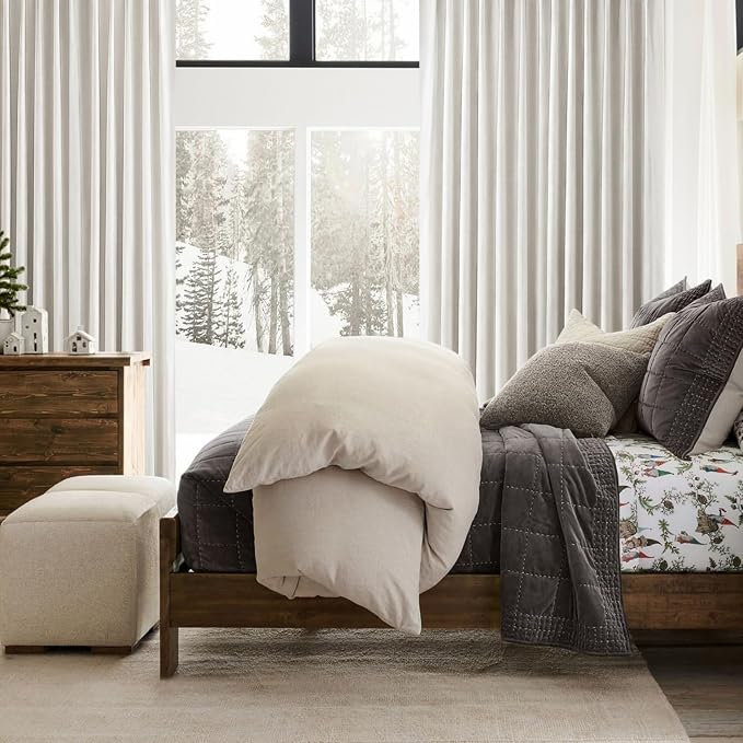 QJmydeco 78 Inch Long Linen Blackout Curtains, 2 Panels Set - Image 8