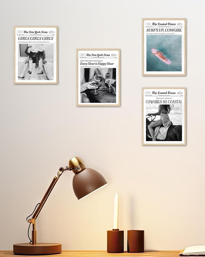 iHery Small 8x10in Every Hour Is Happy Hour Framed Wall Art | Natural OAK Wood - Image 3