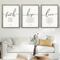 Houmury Set of 3 Framed Farmhouse Bible Verses Wall Decor Sign 11”x14” by Houmury