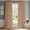 MIULEE Blush Beige Velvet Pinch Pleat Blackout Curtains W52 X L96 Inches | 2 by MIULEE