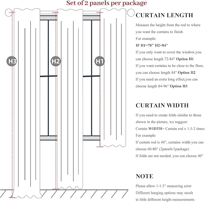 Full Blackout Taupe 102 Inch Long Curtains - Image 3
