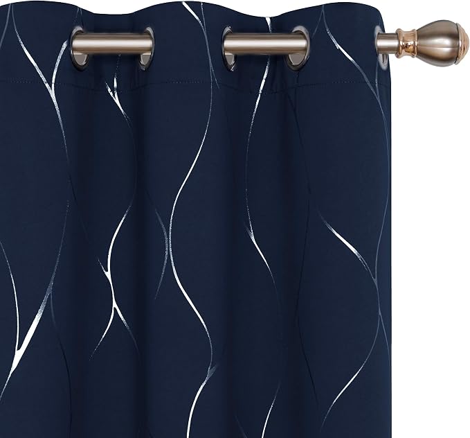 Deconovo Curtains for Living Room, Pattern Blackout Curtains 96 Inches Long | by Unknown