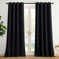 NICETOWN Room Darkening Draperies Curtains Panels, 2 Panels Black W52 x L108 by NICETOWN