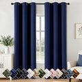 Navy Blue Blackout Curtains for Bedroom Living Room W40 x L84 Inch | 84 Inch by Woaboy