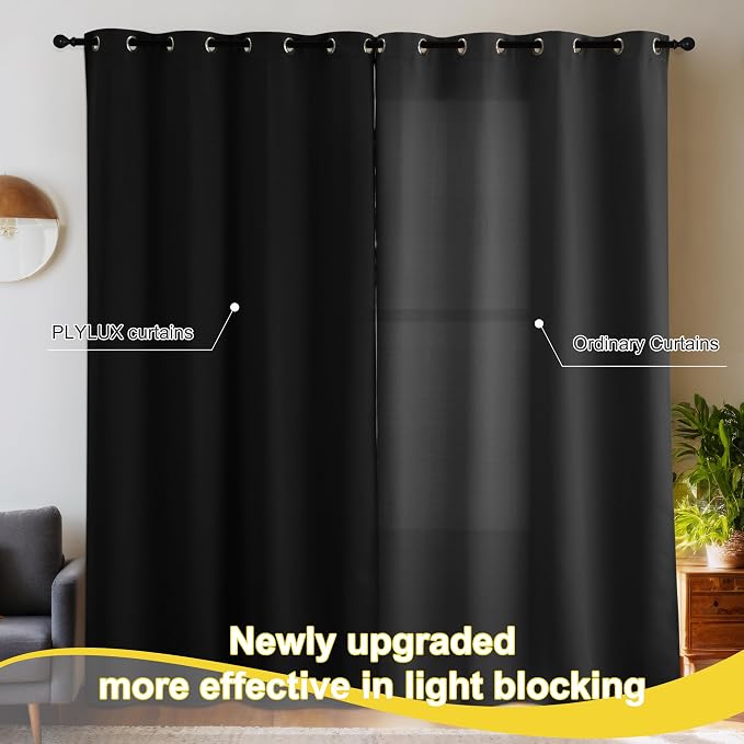 NICETOWN 100% Blackout Curtains 90 Inch Length - Image 4