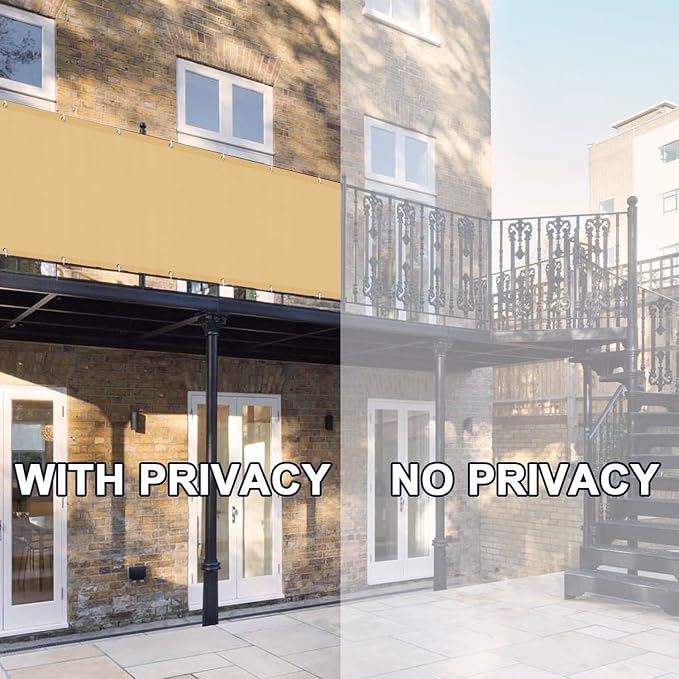 LOVE STORY 3.3' x 19.7' Balcony Privacy Screen Cover - Image 4
