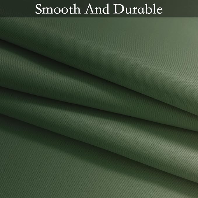 SimpleHome Ombre Sage Green to Grey White Curtains - Image 7