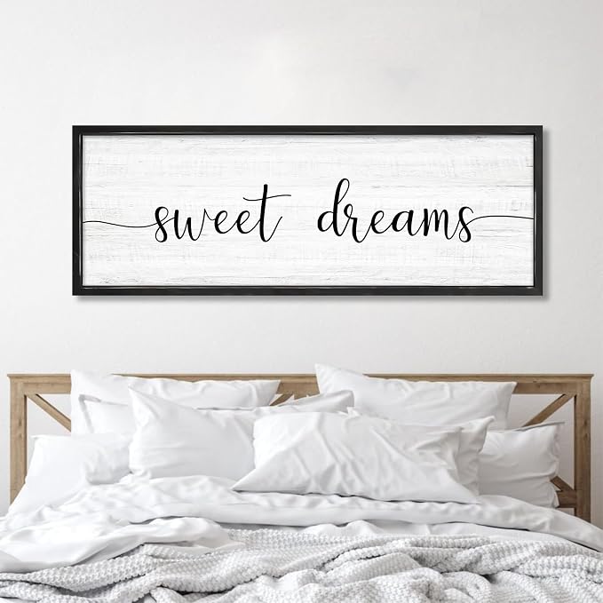 Sweet Dreams Wall Decor Above Bed 41.3''×15'' Large Farmhouse Wall Decor - Image 4