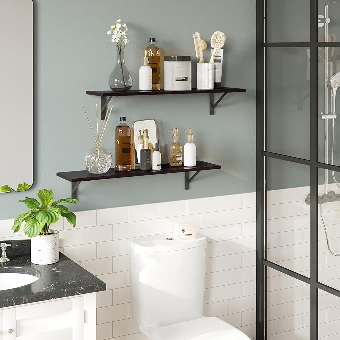 Long Wall Shelves, 31.5" Wall Mounted Shelves - Image 4