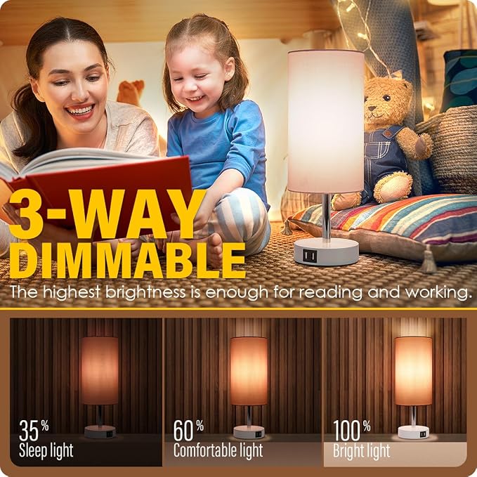 Yarra-Decor Desk Lamp with USB Port, Touch Control Desk Lamp with 3 Levels - Image 2