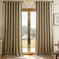 Timeper Taupe Velvet Curtains 96 inches 2 Panels, Light Blocking Curtains by Timeper