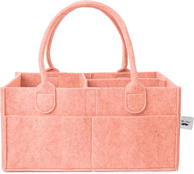 Mr. Pen- Baby Diaper Caddy Organizer, Coral | Nursery Storage Bin and Car by MrPen