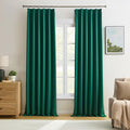 Dark Hunter Green Window Draperies 108 Inches Long 9 FT Tall, Pinch Pleat Room by KEQIAOSUOCAI