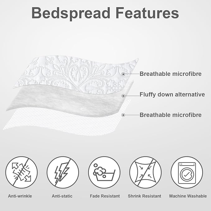 Hansleep White Quilt Twin Size - Image 3