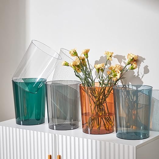 Small Trash Can Plastic Wastebasket 1.5 Gallon Garbage Bin, Waste Basket - Image 2
